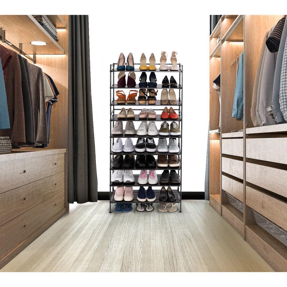 3-Tier (12 Pair) Stackable Resin Shoe Storage Rack