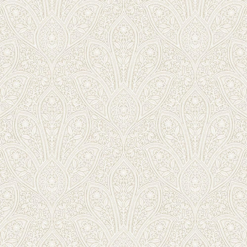 Distressed Paisley Vinyl Roll Wallpaper (Covers 55 sq. ft.)
