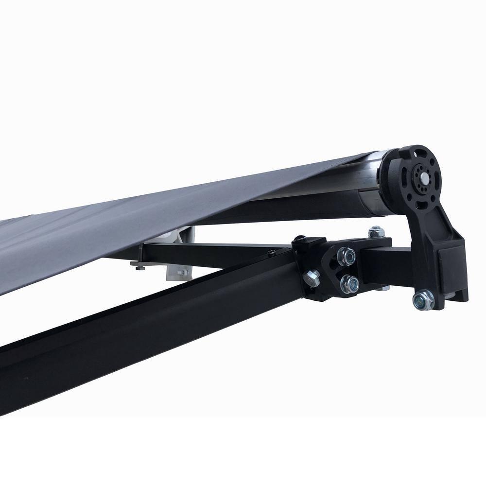 Motorized Retractable Patio Awning- Black Frame