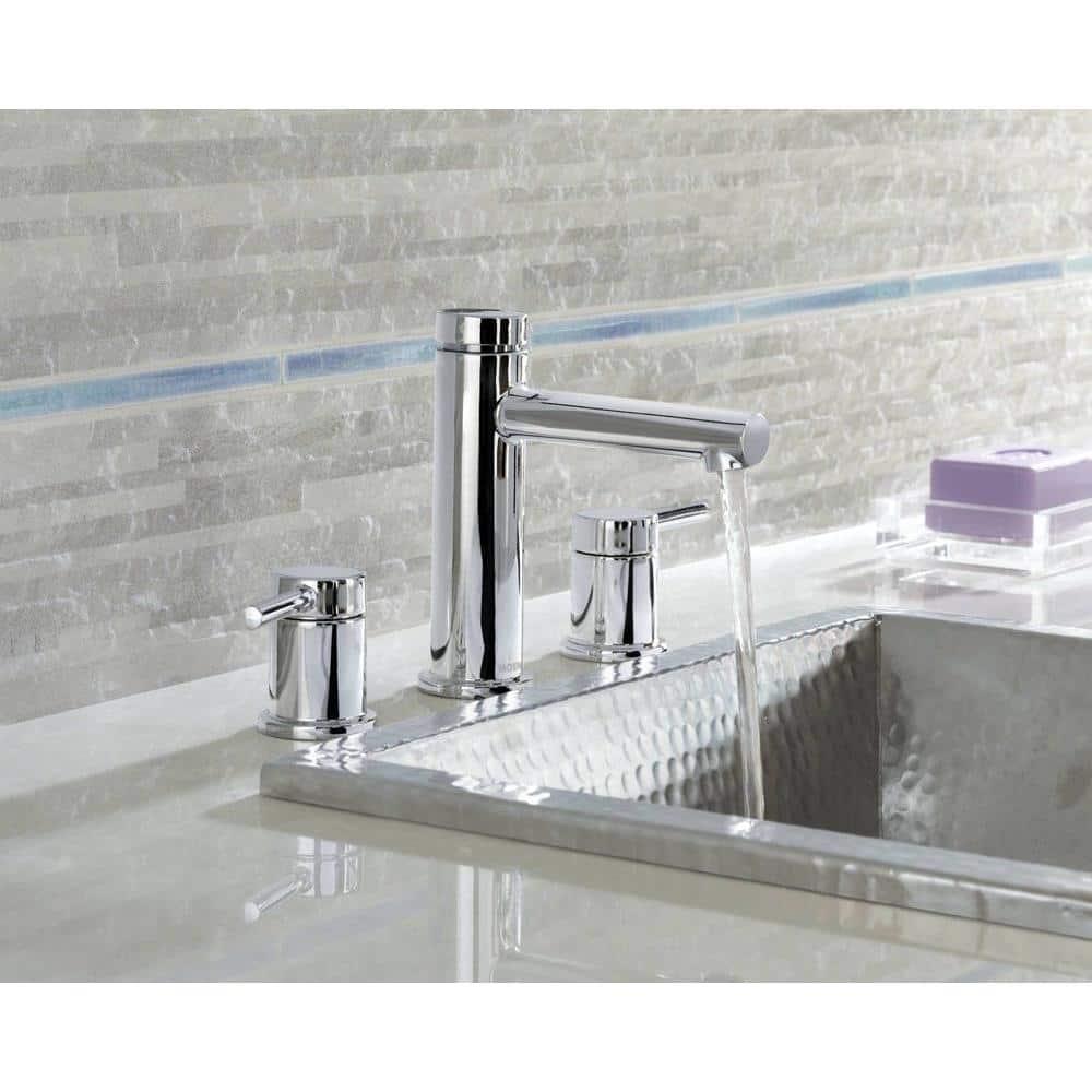 High Arc Widespread Bathroom Faucet with Drain Assembly