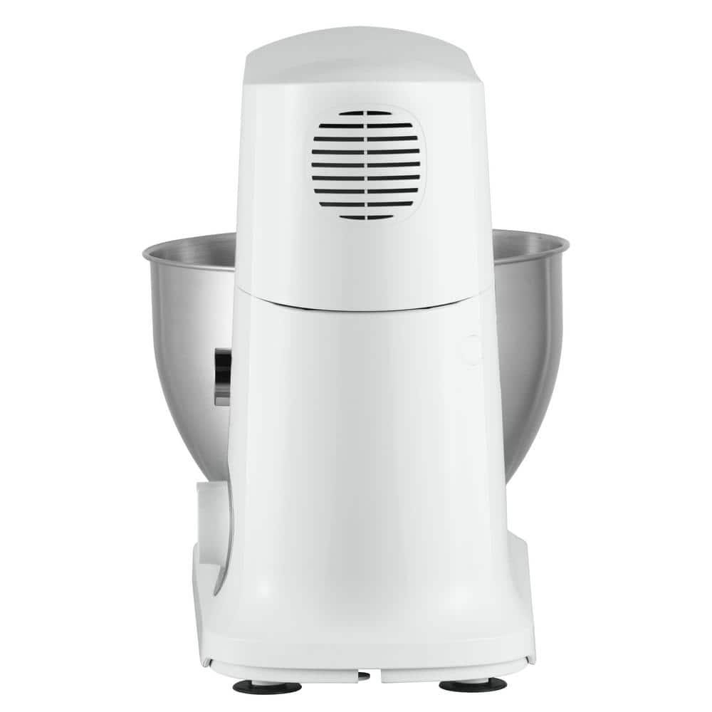 Midea 5qt 6-Speed Stand Mixer White: 300W, Tilt Back Head, 5 Quart Stainless Steel Bowl, Dishwasher-Safe Parts