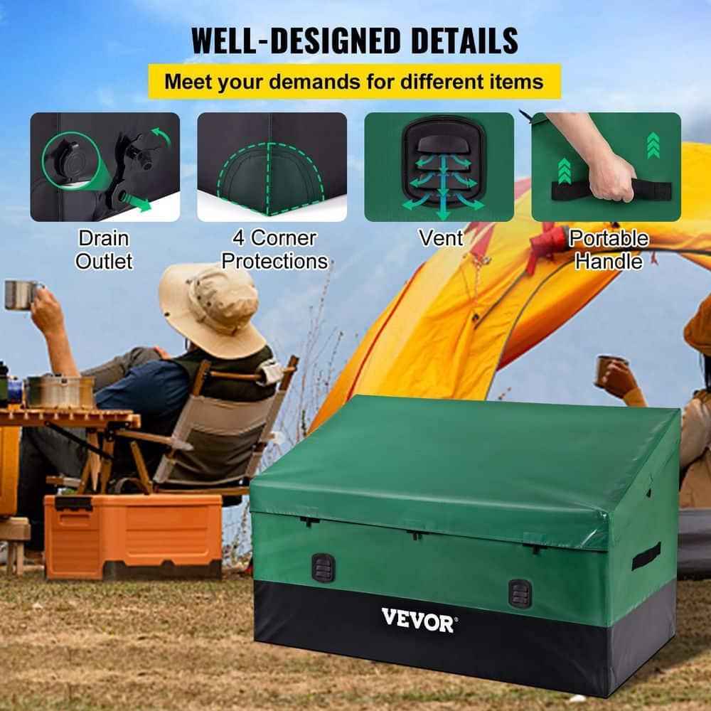 VEVOR VEVOR 61'' W 150 Gallons Water Resistant Polyethylene Plastic Deck Box in Green/Black