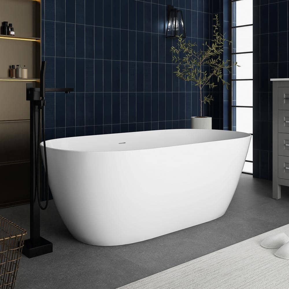 Staykiwi 67'' x 29'' Freestanding Soaking Plastic / Acrylic Bathtub JJCS04BT-67