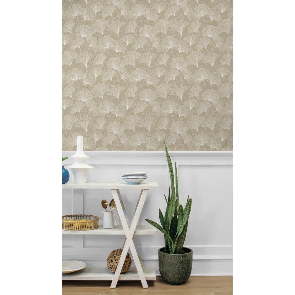 Surface Style - Peel and Stick Wallpaper, Botanical Wallpaper for Bedroom, Powder Room, Kitchen, Self Adhesive, Vinyl, 30.75 Sq Ft Coverage (Clover Lane Collection, Smoke)
