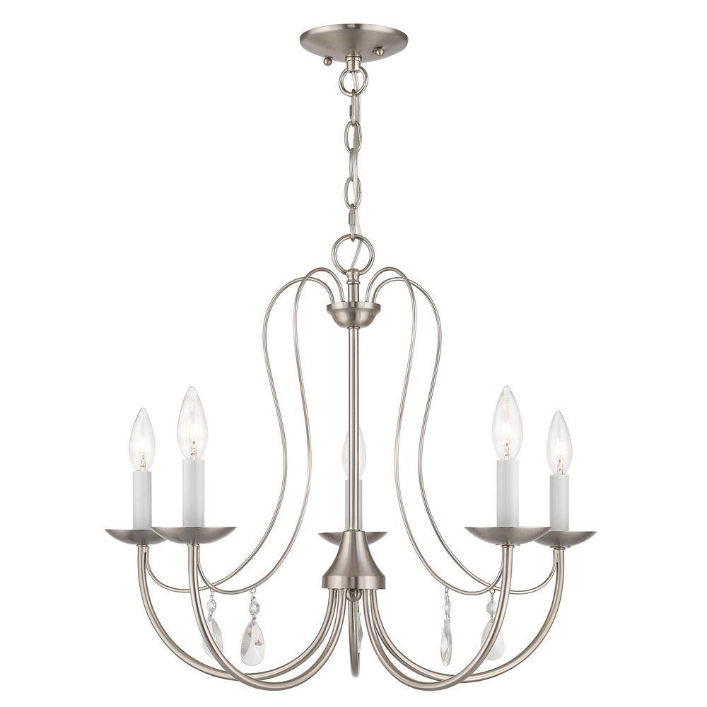 Livex Lighting Mirabella 5 - Light Chandelier in  Brushed Nickel