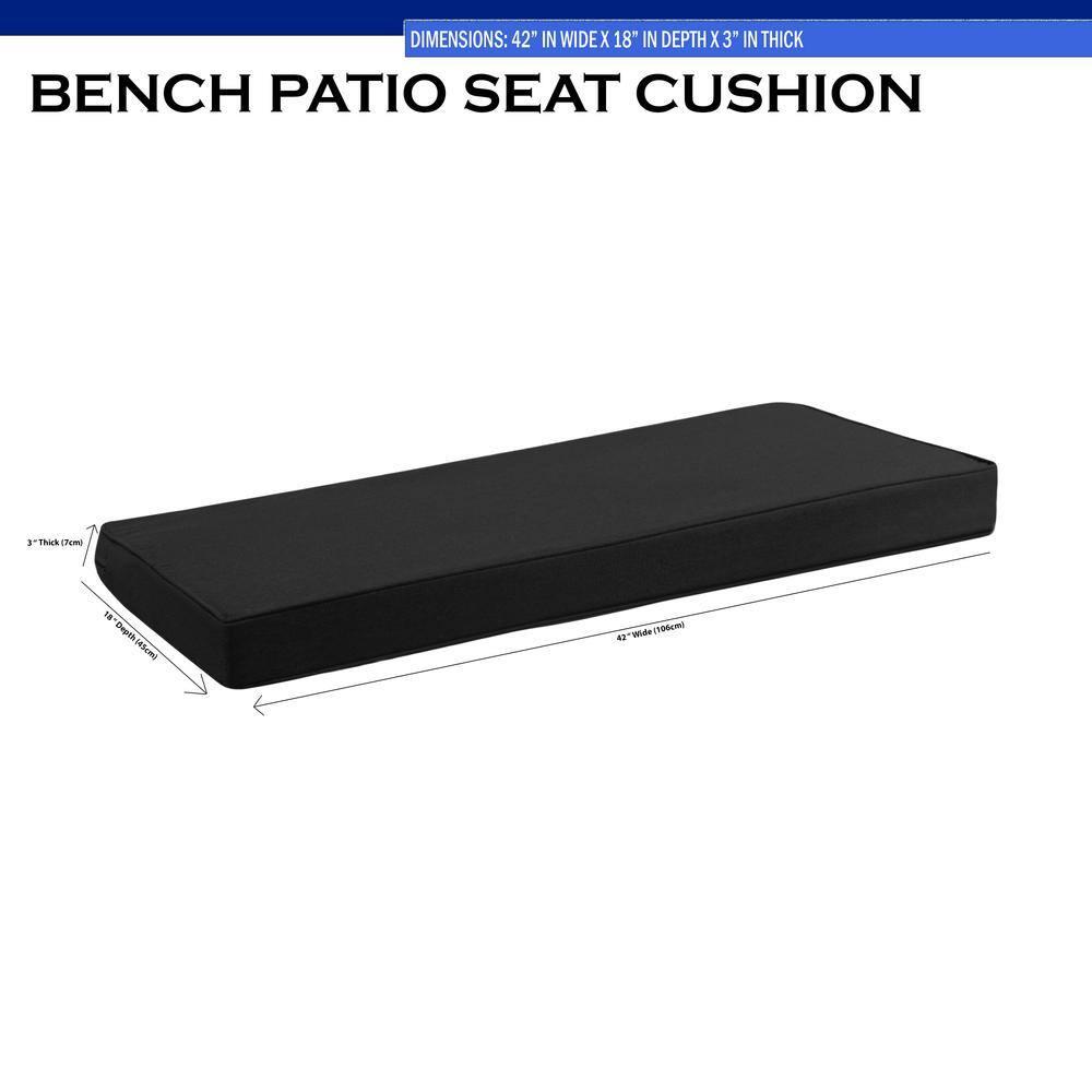 Indoor/Outdoor Patio Bench Foam Cushion 18" x 42", Teal
