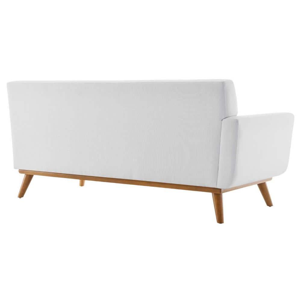 Modway Engage Right-Facing Upholstered Fabric Sectional Sofa in White