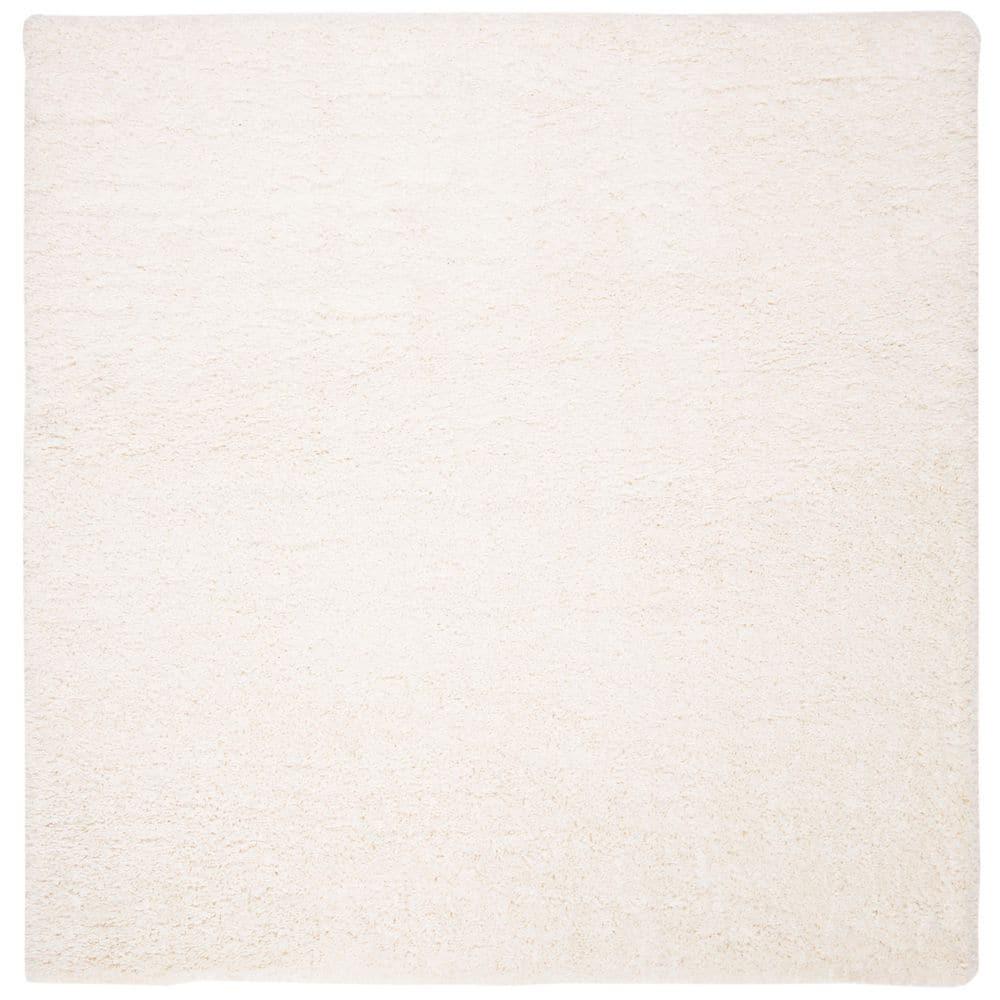 Fontana Shag 800 FNT800 Power Loomed Indoor Area Rug - Ivory - 4'x4' - Safavieh