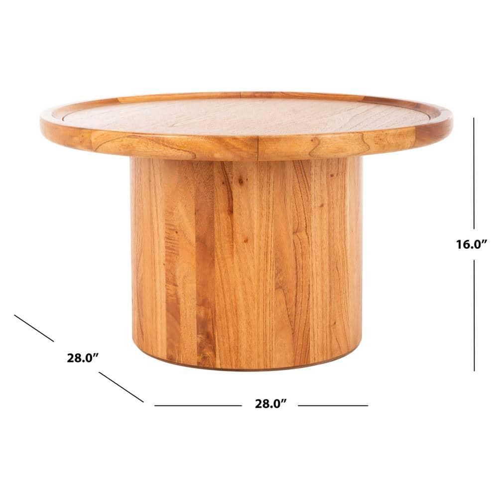 Devin Round Coffee Table - Natural - Safavieh