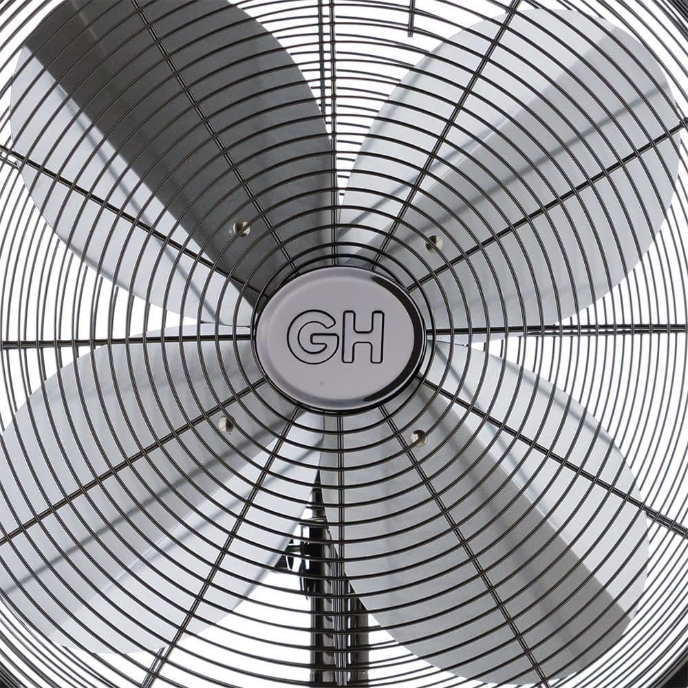 Good Housekeeping All-Metal 3-Speed 16" Oscillating Conference Room Pedestal Fan with Telescopic Height Adjustment (Multiple Finishes Available)