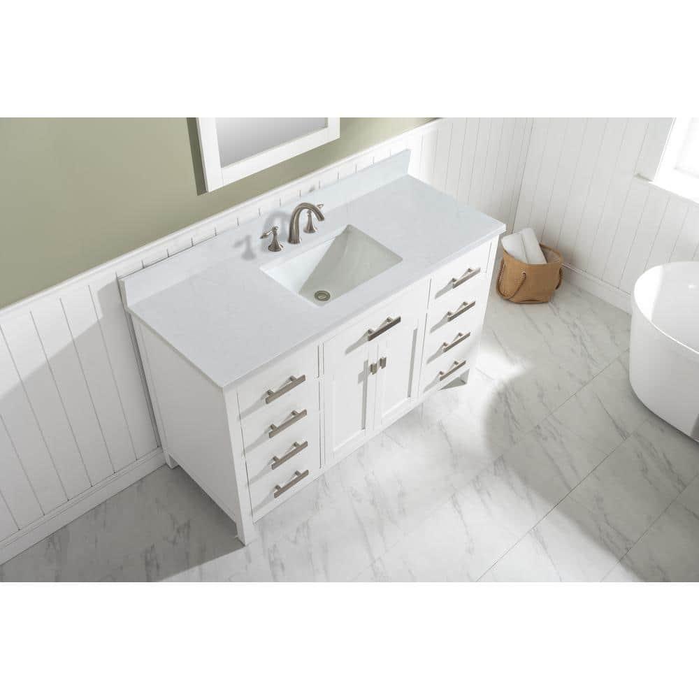 Design Element Valentino 54" Single Sink Vanity in White