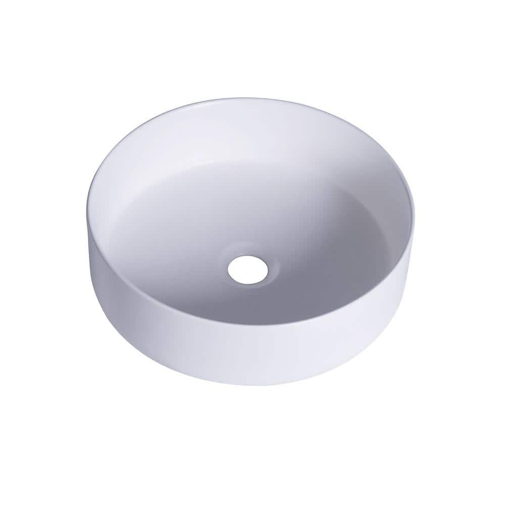 14 X 14 In. Round Ceramic Vessel Bathroom Vessel Sink