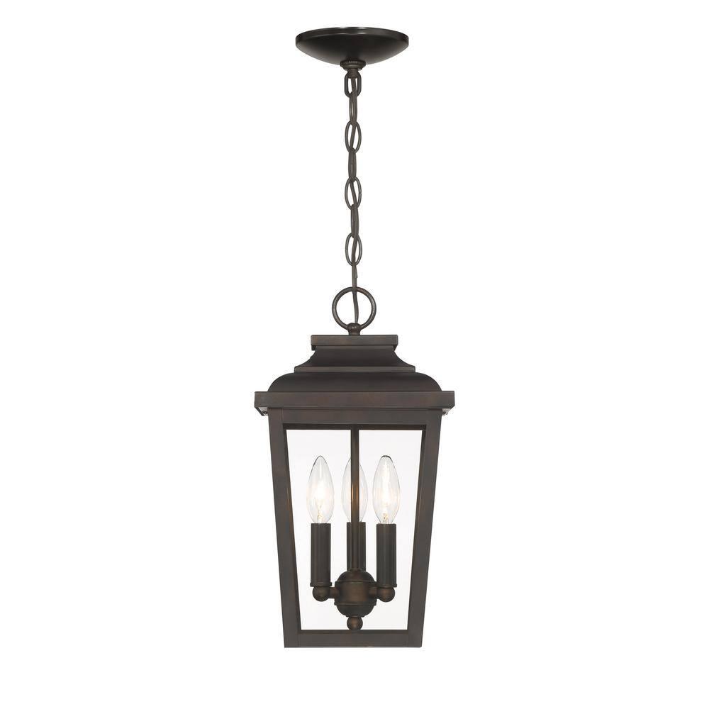 Minka Lavery - Irvington Manor - 3 Light Outdoor Pendant-15.5 Inches Tall and