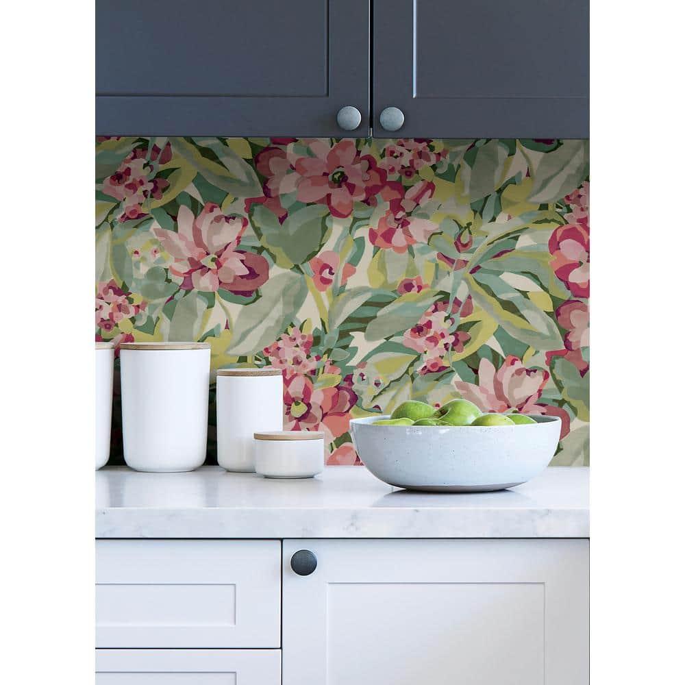 Belles Fleurs Peel & Stick Floral Roll