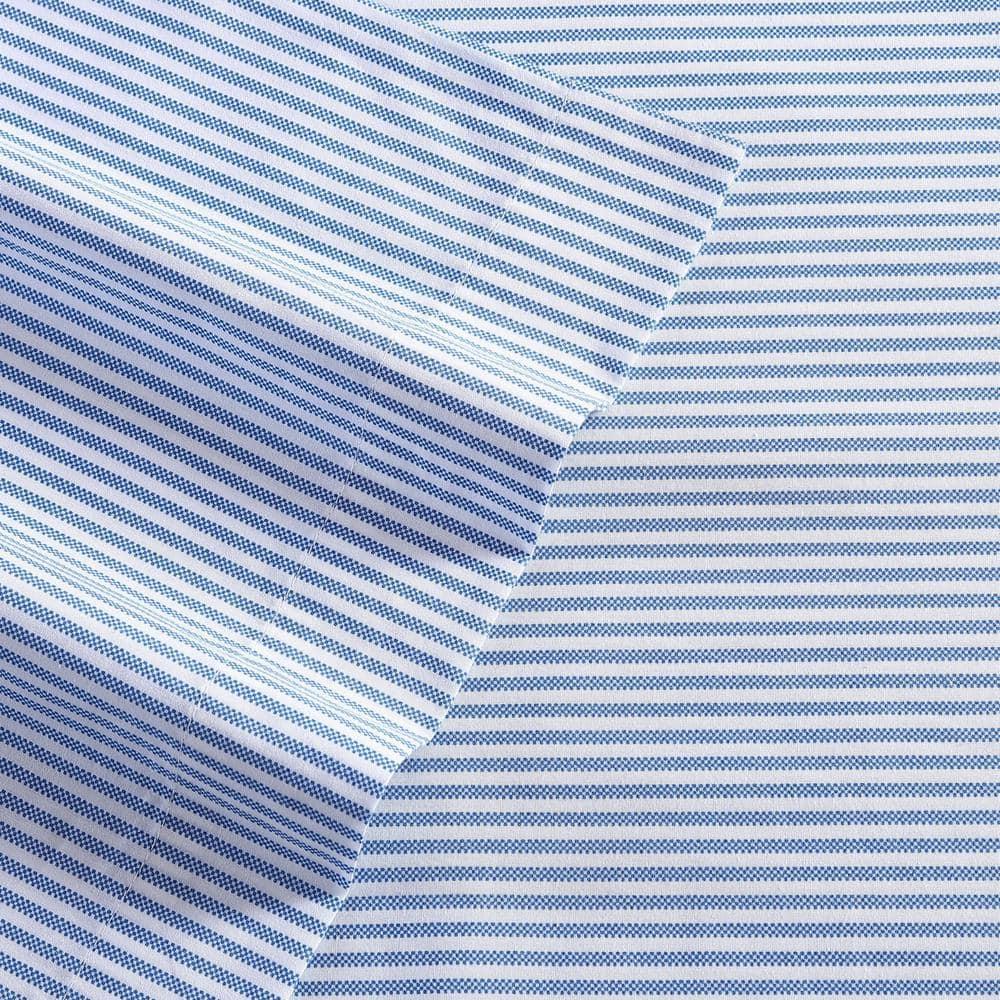 Oxford 200 Thread Count Striped 100% Cotton Percale Sheet Set