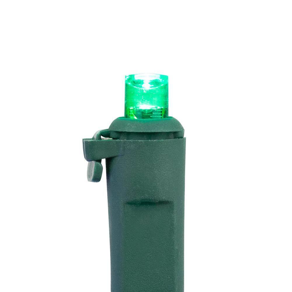 Northlight 50ct Multi-Color LED Wide Angle Christmas Lights,16.25ft Green Wire