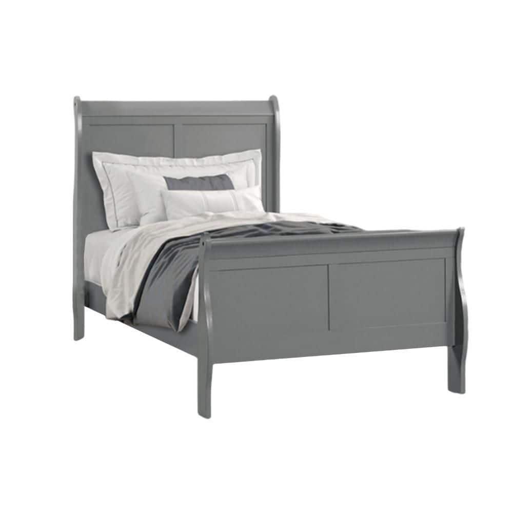 Ryla Bed, Sleigh Panel Headboard, Classic Solid Wood