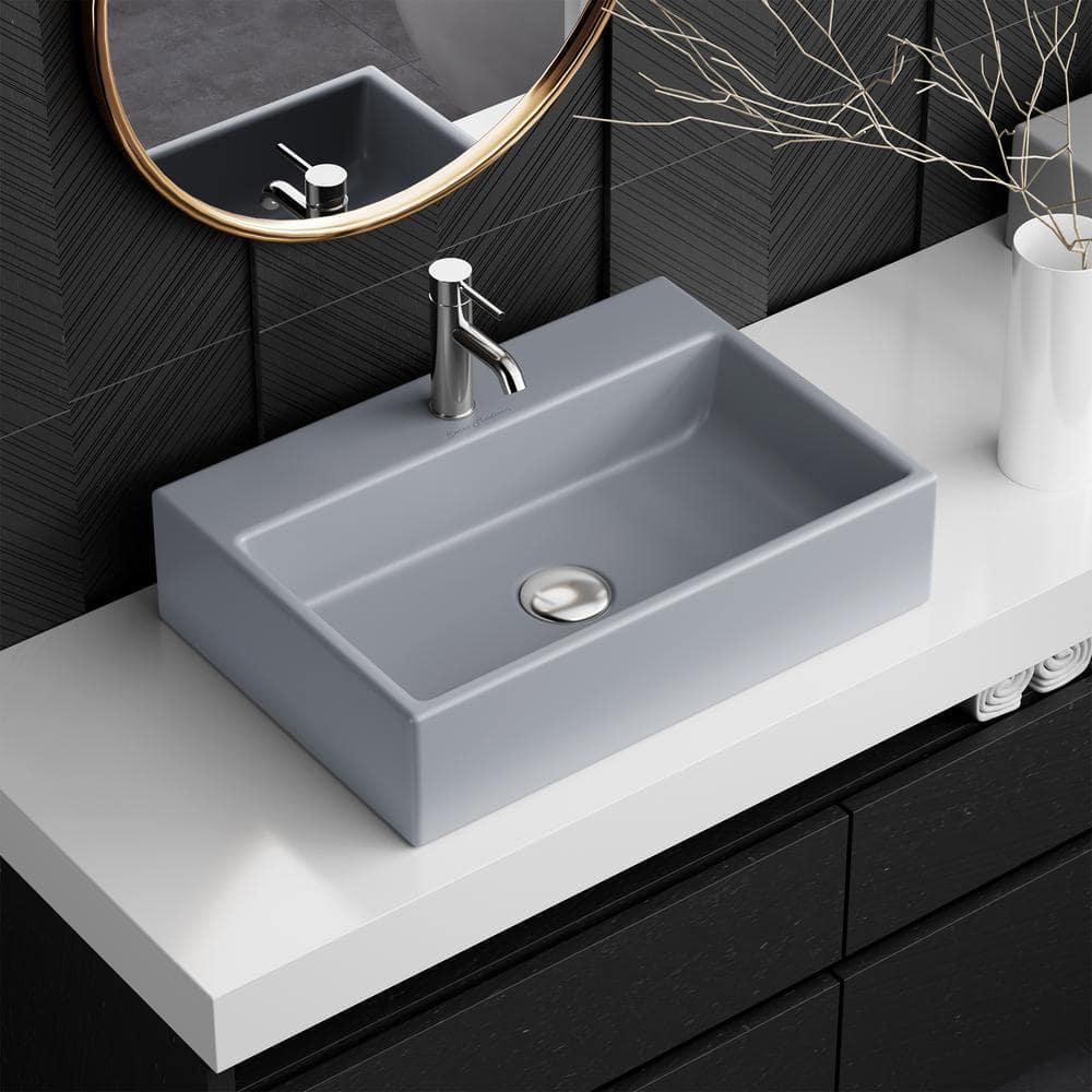 Claire 20 Rectangle Ceramic Vessel Sink