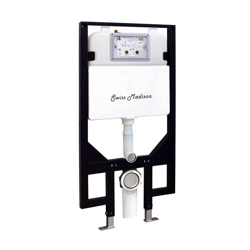 Swiss Madison SM-WT0901GW Ivy Wall-Hung Toilet Bundle 0.8/1.6 GPF Dual Flush With Flush Plate