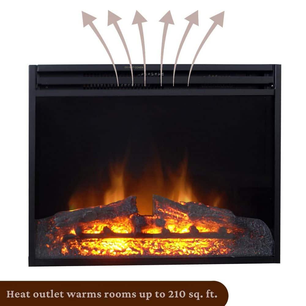 Cambridge 27-In. Freestanding 5116 BTU Electric Fireplace Heater Insert with Remote Control and 9-Hour Timer