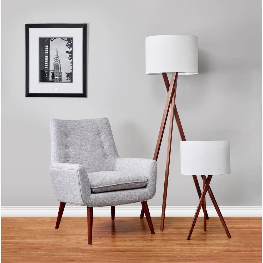 Harcourt Solid Wood Tripod Lamp