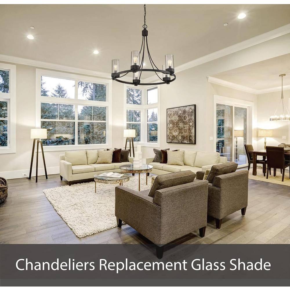 Aspen Creative 23646-60-1,Clear Glass Shade w/Diamond Pattern For Lighting fixture/Vanity Light/Wall Light/Pendent.Size:4-1/2"D x 4-3/4"H.Center Hole:42mm.