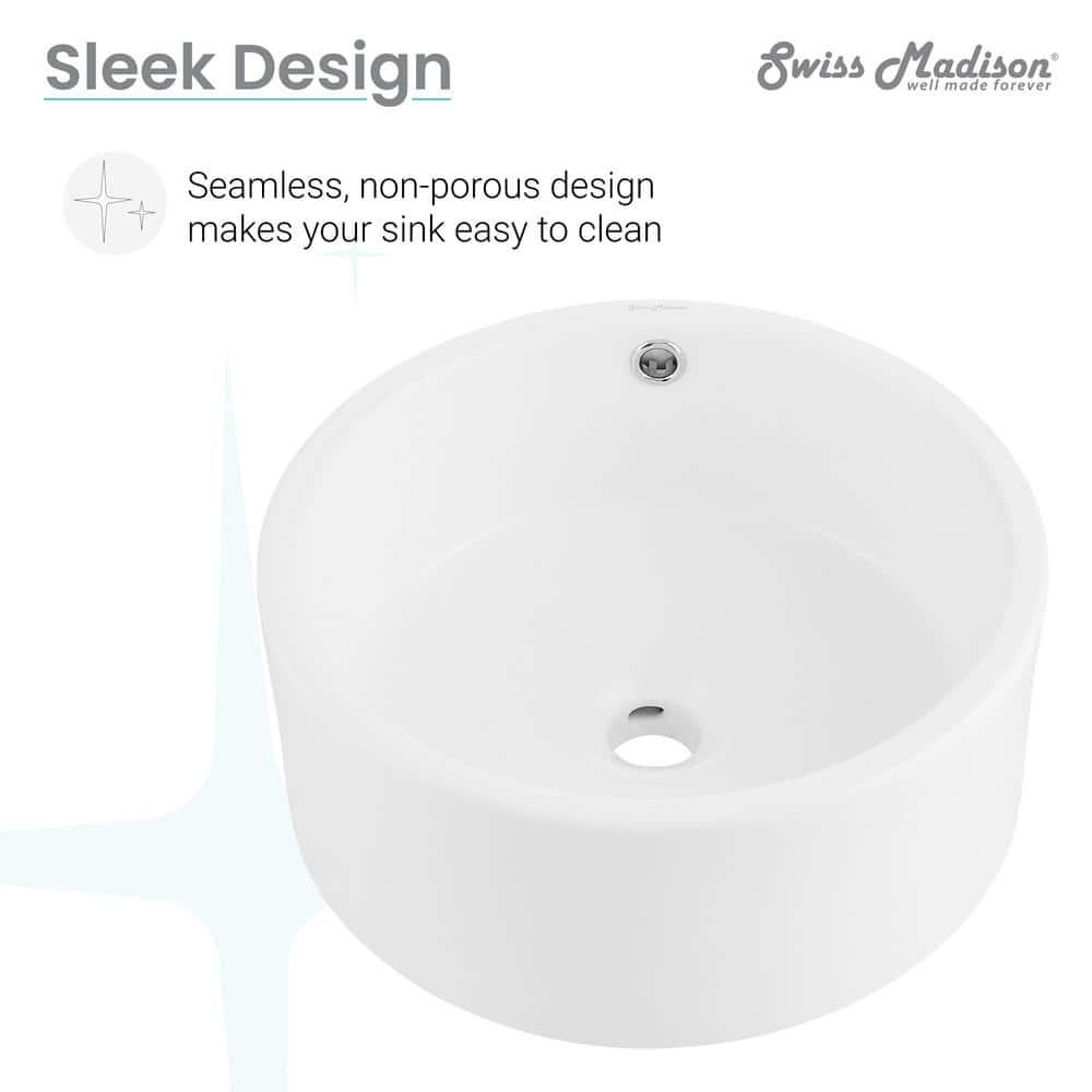 Monaco Round Ceramic Bathroom Vessel Sink