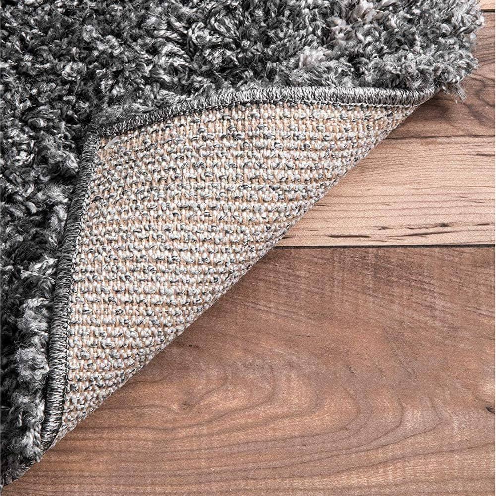 Nuloom Tess Trellis 4x6 Shag Indoor Area Rug for Living Room Bedroom Dining Room Nursery, Dark Grey/Ivory