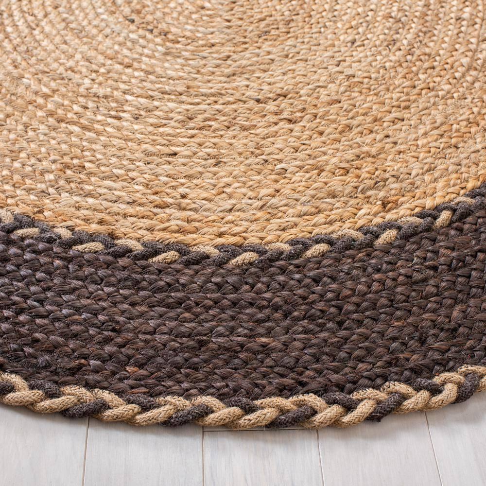Natural Fiber NFB261 Hand Loomed Indoor Area Rug - Natural/Brown - 4'x6' Oval - Safavieh
