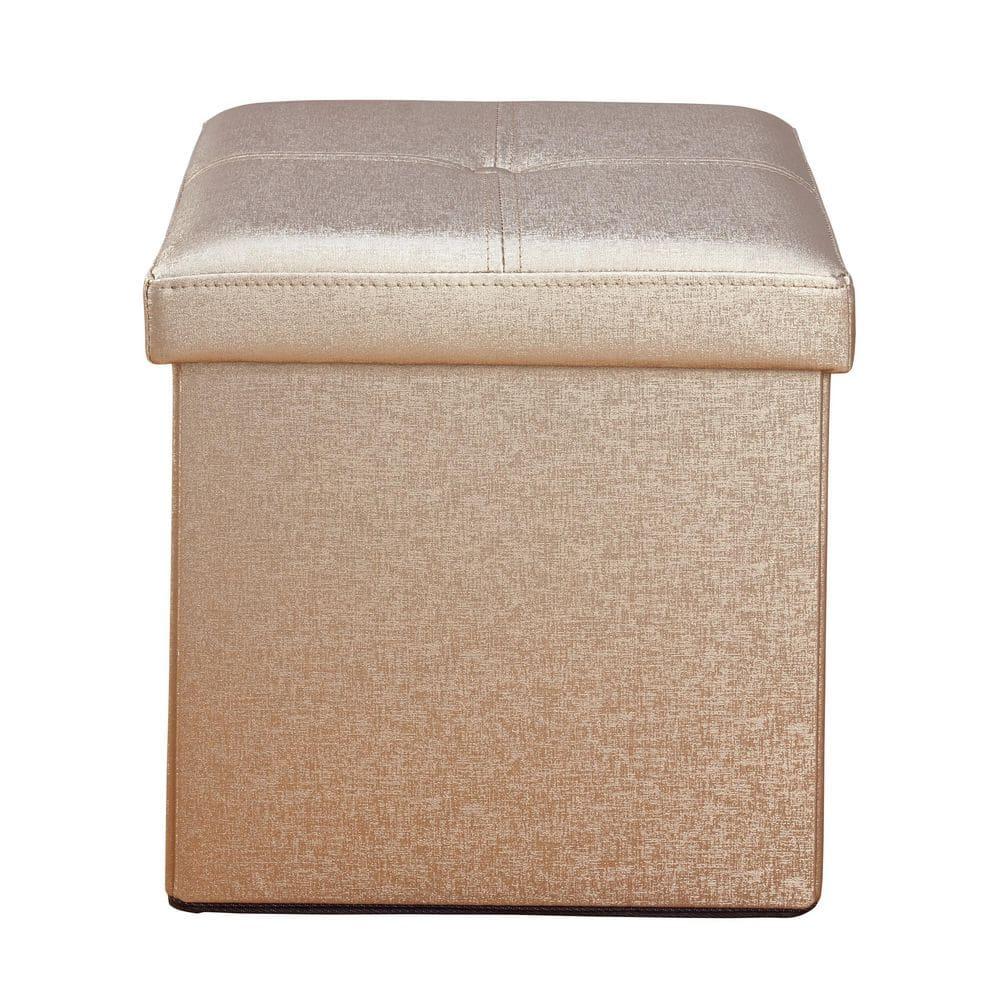 Simplify Luxora Faux Leather Ottoman