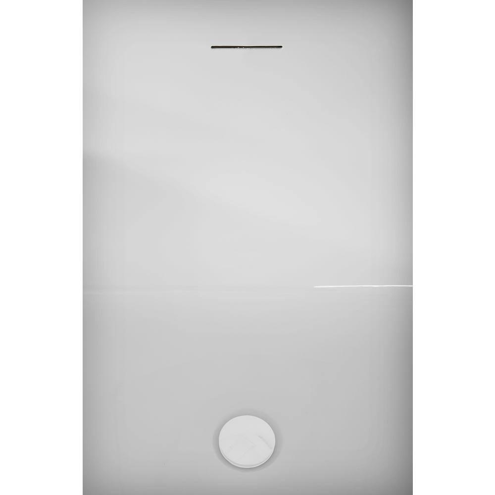 63" Streamline Soaking Freestanding Tub and Tray With Internal Drain