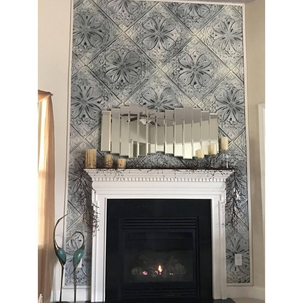 FromPlainToBeautifulInHours Milan 24'' L x 24'' W Textured PVC Drop-In & Glue Up Ceiling Tile Ceiling Tile (Set of 25)