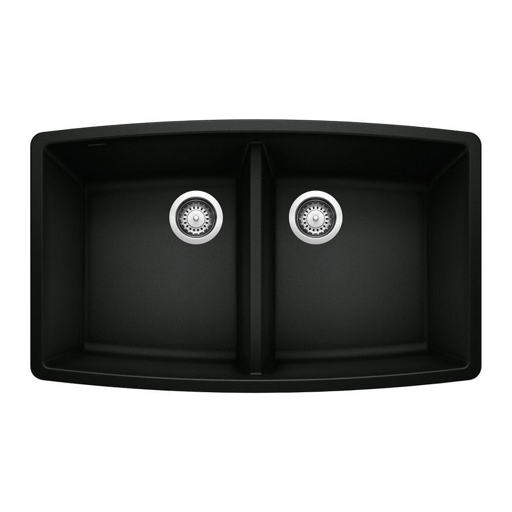 Performa SILGRANIT 33" L x 19" W Double Bowl Undermount Kitchen Sink