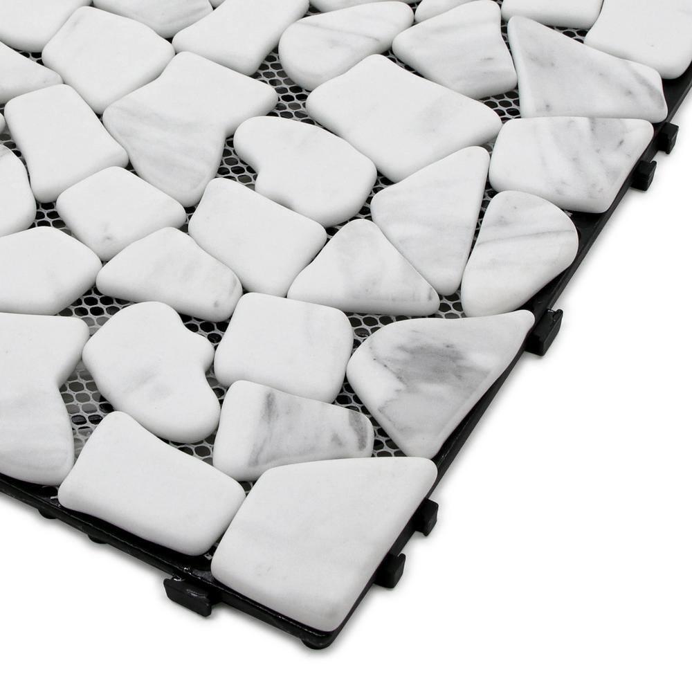 12'' L x 12'' W Stone Interlocking Deck Tile