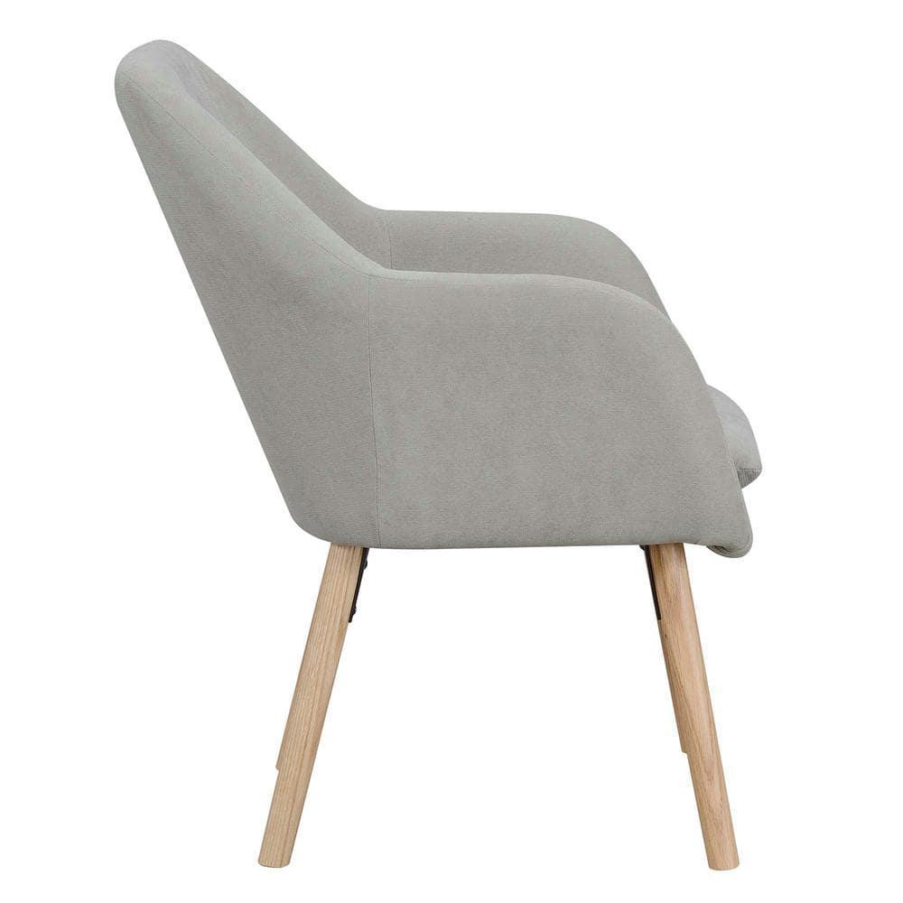 CLkPde Take a Seat Charlotte Accent Chair, 25.25" L x 26.75" W x 33.5" H, Pewter Gray Linen