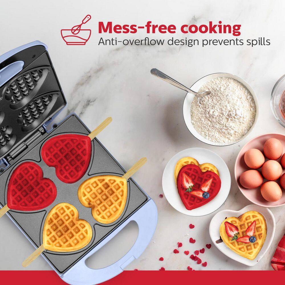 Holstein Housewares Holstein Housewares 4 Section Heart Shaped Waffle Maker