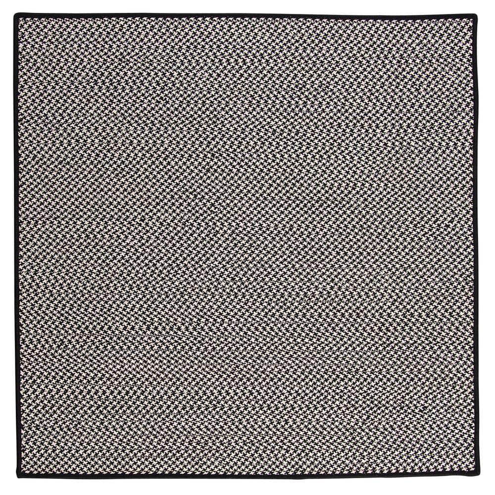 Colonial Mills Outdoor Houndstooth Tweed - Black 4' square