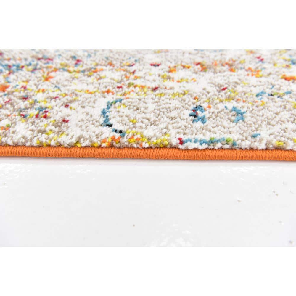 Unique Loom Rosso Collection Area Rug - Bellini (2' 7" x 10' Runner Beige/Blue)