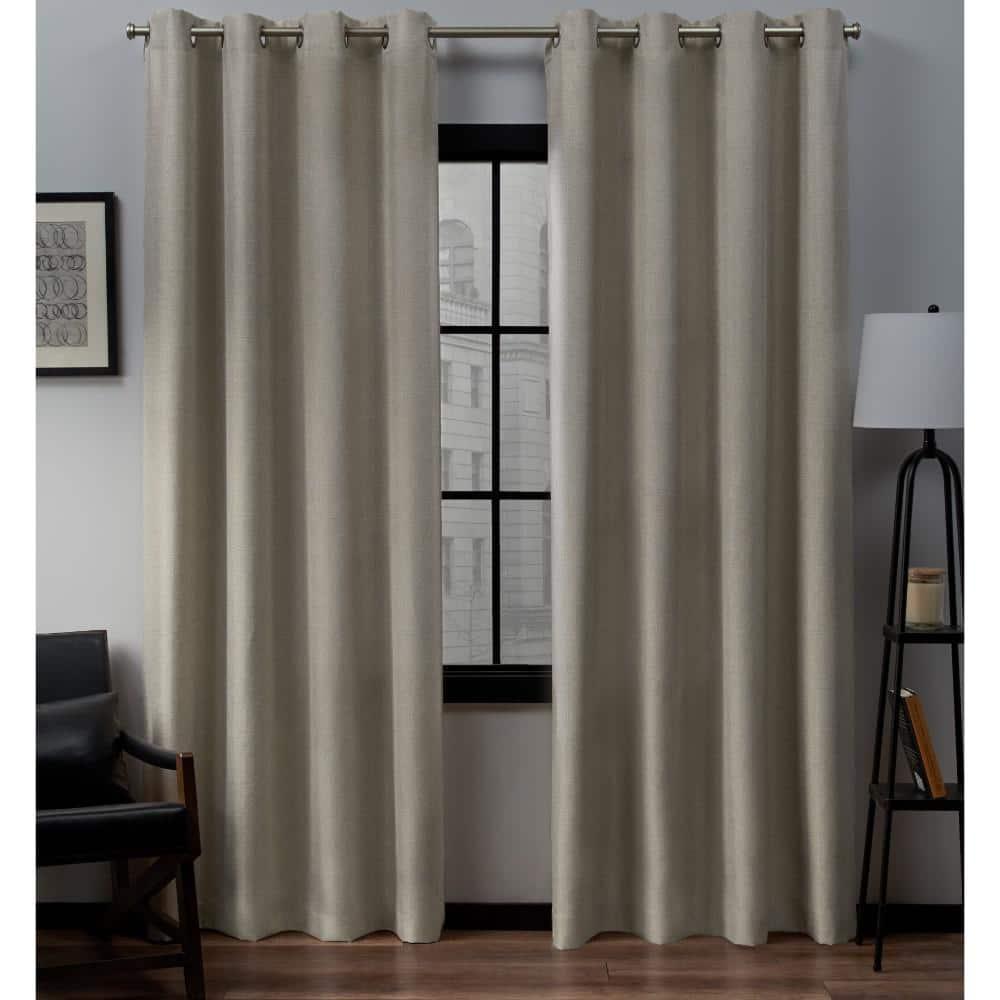 Loha GT Aaliyah Solid Color Semi-Sheer Grommet Curtain Panels