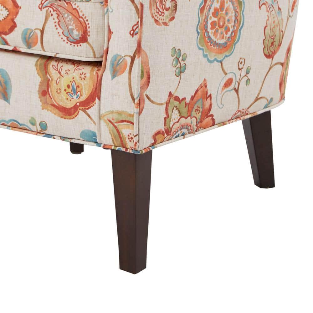 Donner Accent Chair Cream - Madison Park: Elegant Wingback, Silver Nailhead Trim, Morocco Finish Legs