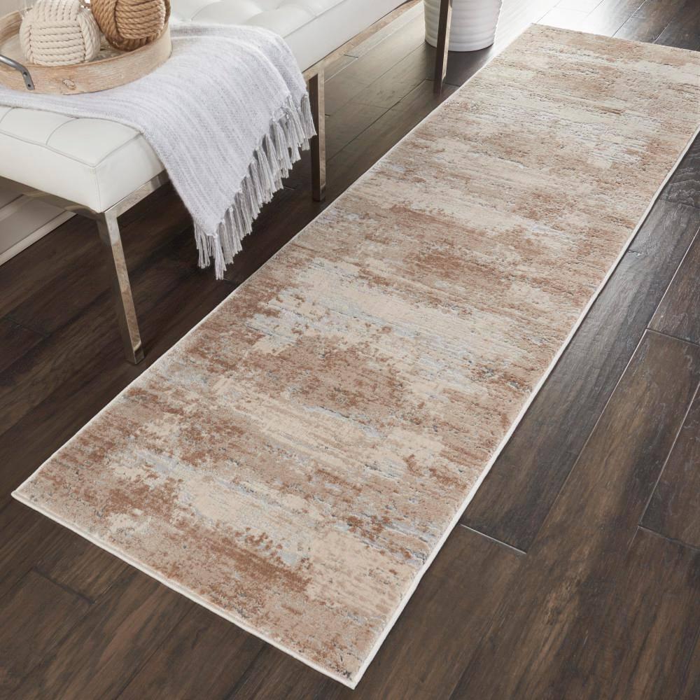 Nourison Rustic Textures Modern Indoor Area Rug Beige 2'2" x 7'6"