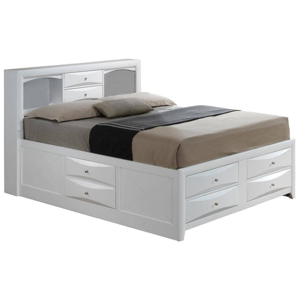 Glory Furniture Marilla King Storage Bed in White