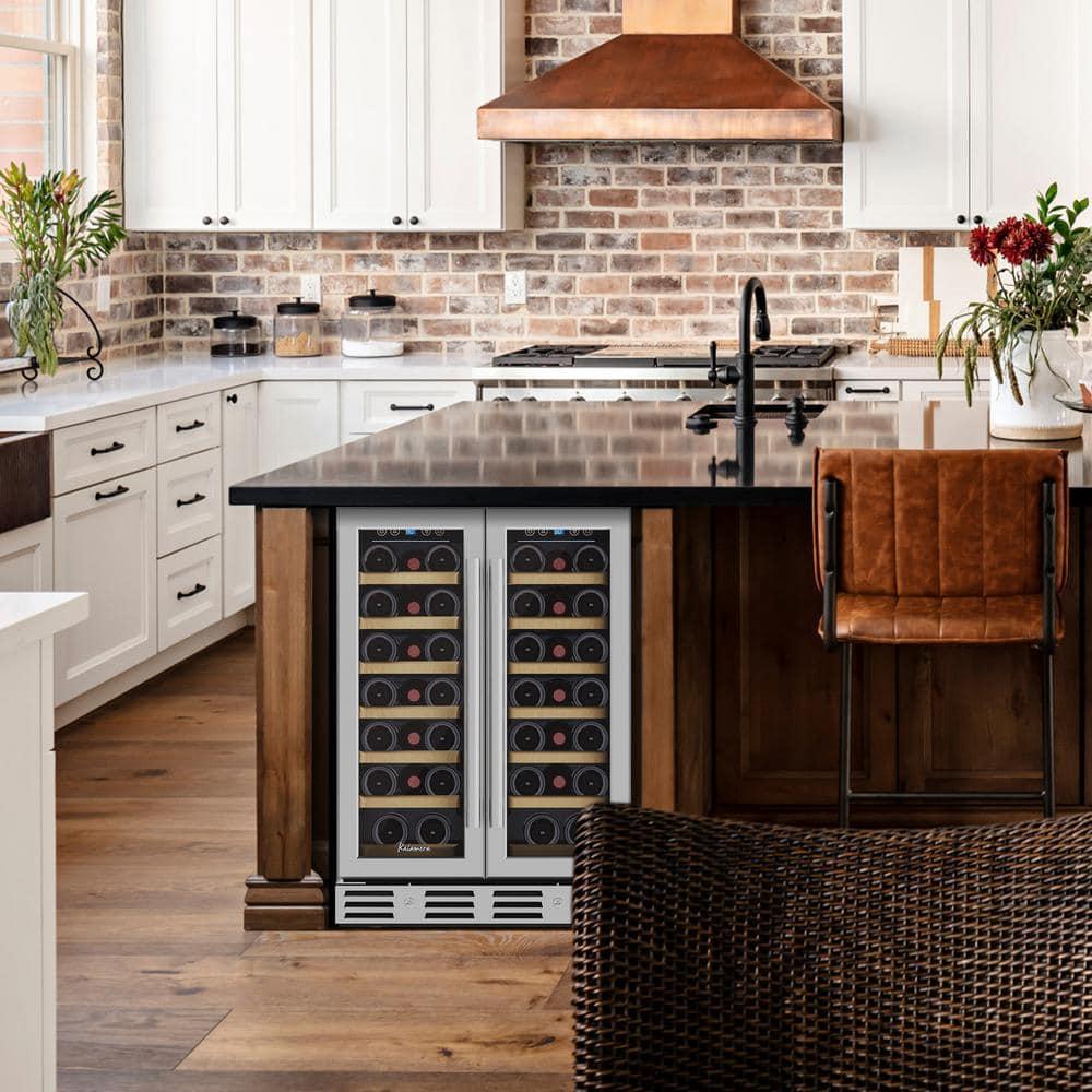 Kalamera Kalamera 40 Bottle Dual Zone Built-In Wine Refrigerator