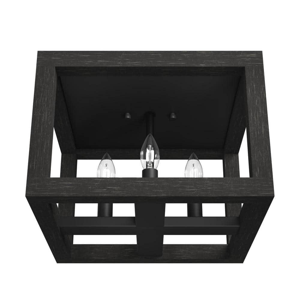 Squire Manor 4 - Light 12'' Lantern Square / Rectangle Flush Mount