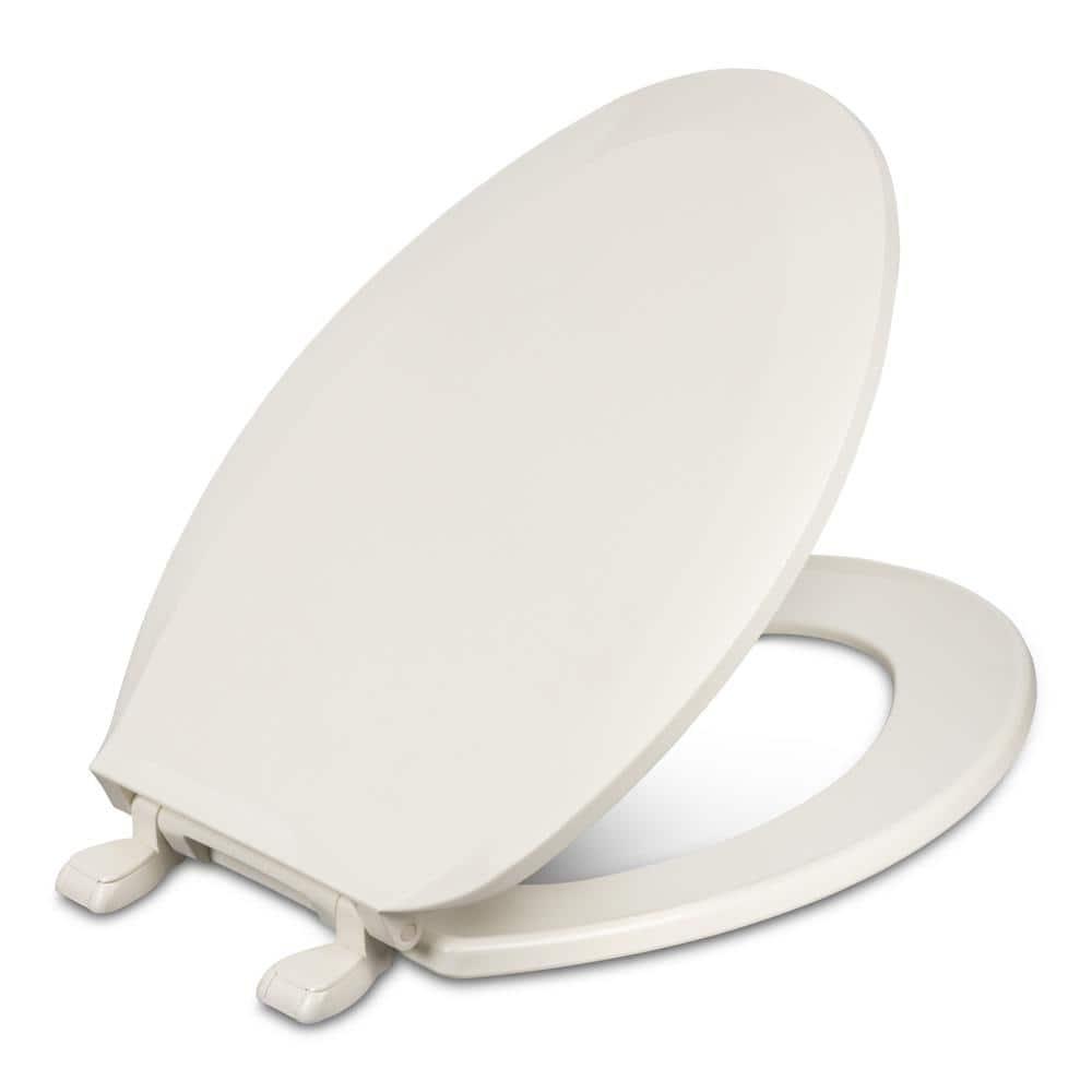 Centoco 1600-416 Elongated Plastic Toilet Seat, Standard Model, Light Weight Residential, Biscuit
