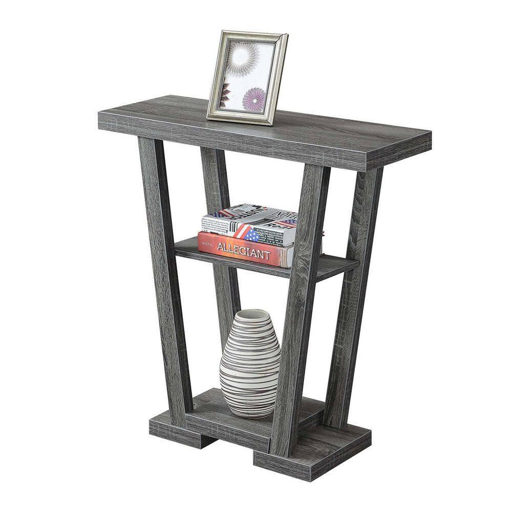 Convenience Concepts Newport V Console Table, Gray