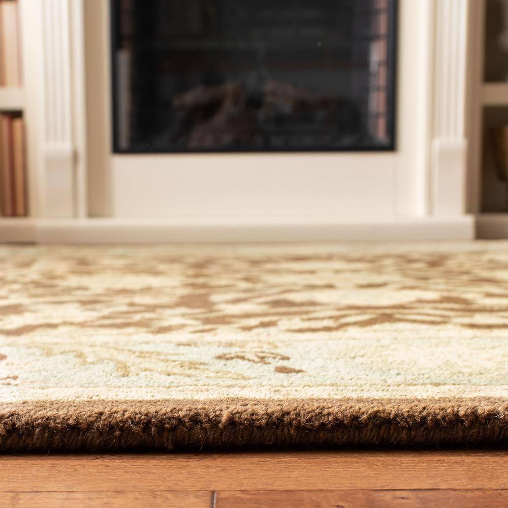 Antiquity AT14 Hand Tufted Indoor Accent Rug - Brown/Green - 3'x5' - Safavieh