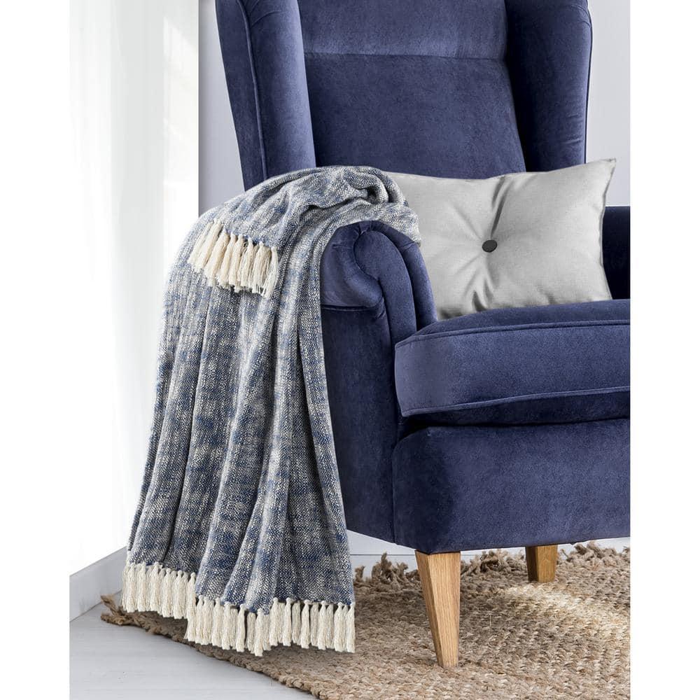 Handmade Solid 100% Cotton Woven Throw Blanket