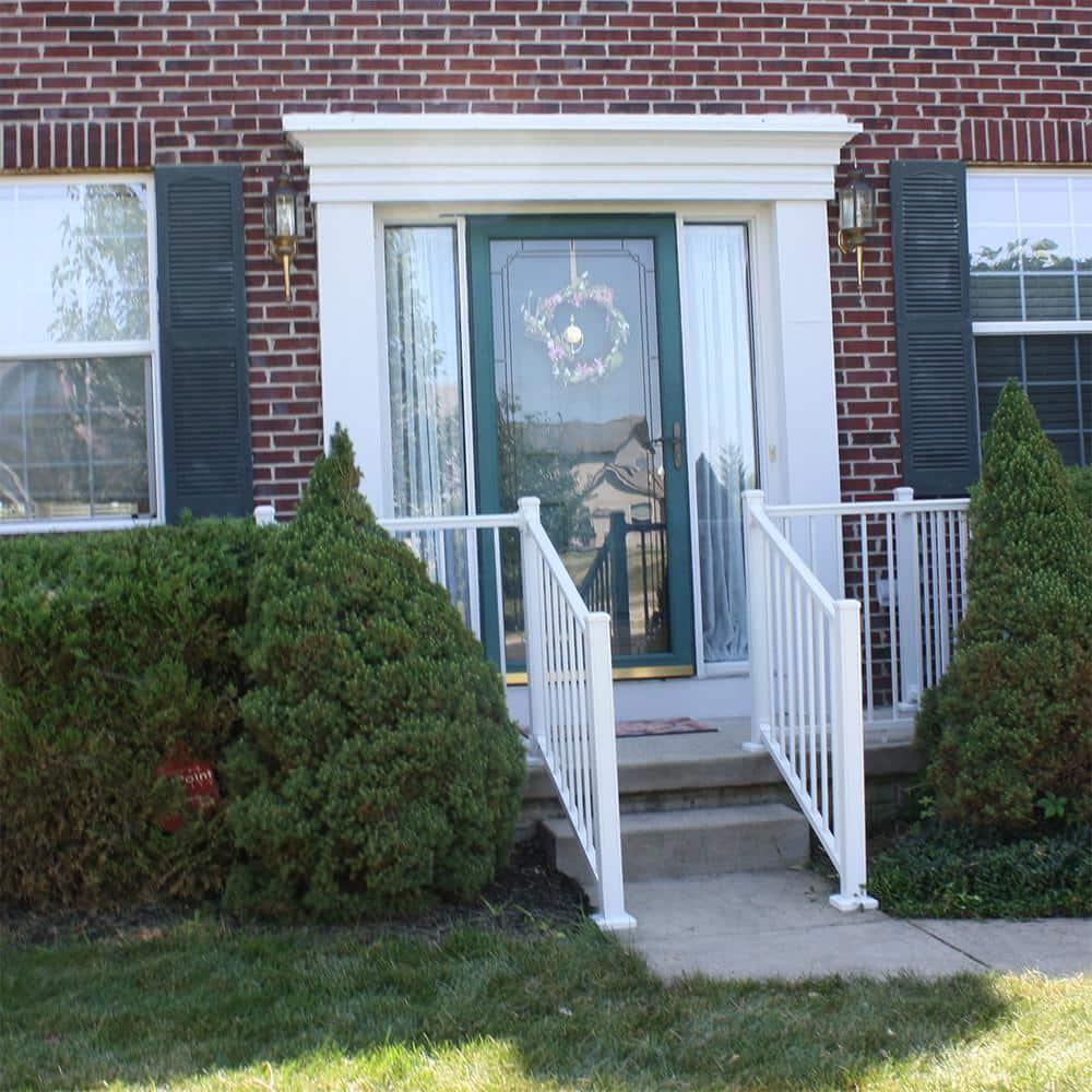 Weatherables Stanford 6-ft x 36-in Textured White Aluminum Deck Stair Rail Kit