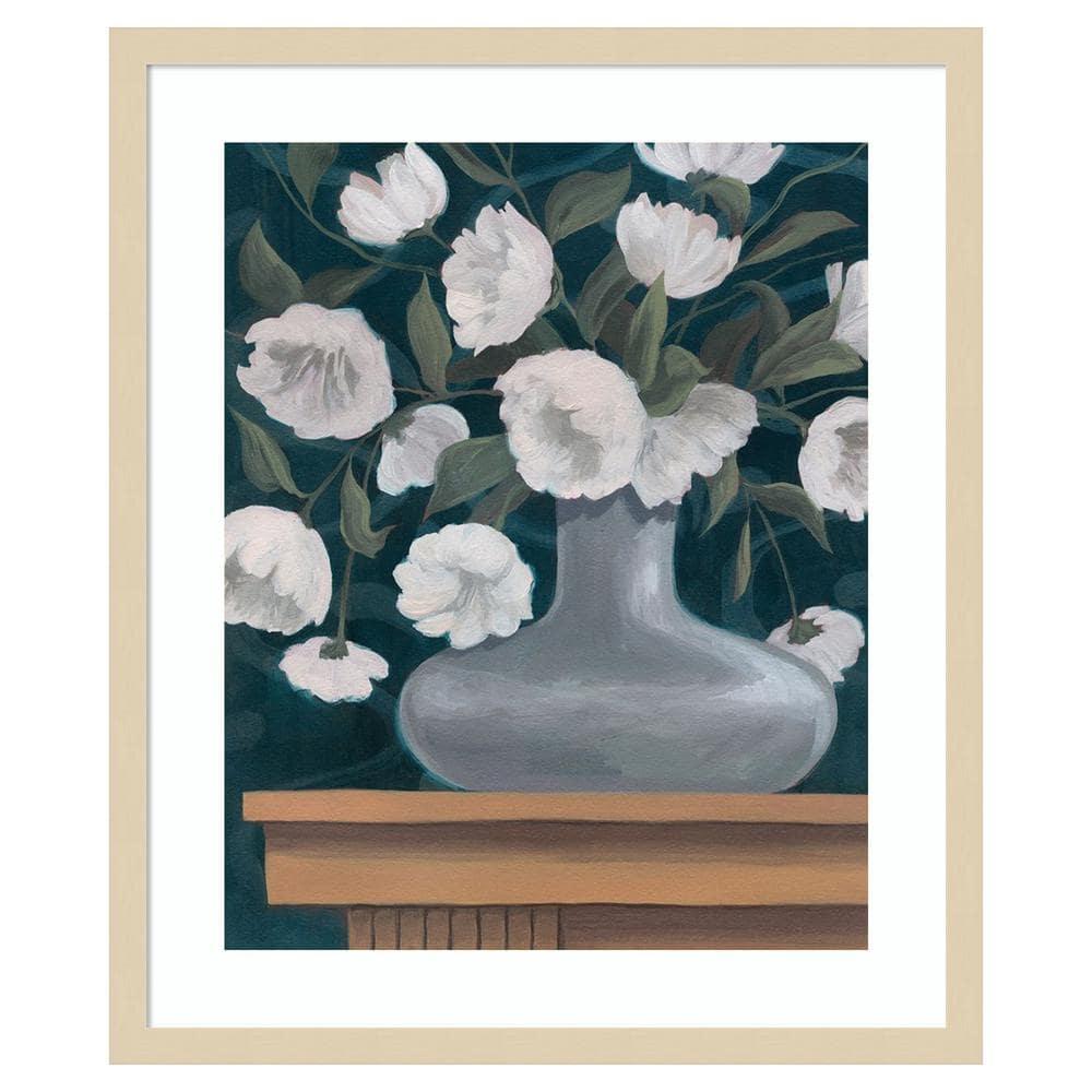 Amanti Art 21"x25" Snowball Posies II by Grace Popp Wood Framed Wall Art Print